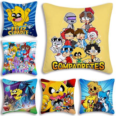 Anime For M-Mikecracks Pillow Covers Cartoon Sofa Decorative Home Double-sided Printing Short Plush Cute Cushion Cover