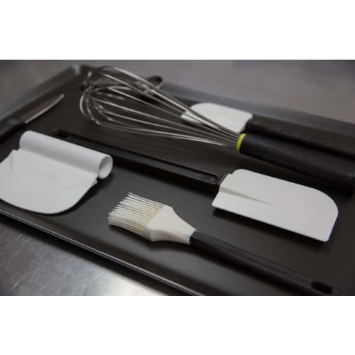 MATFER Heat-Resistant Spatula 113724, Silicone Rubber Spatula with Exoglass Handle, Made in France, BSP5901