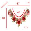 Color heavy industry yarn-dyed lace collar ethnic style embroidery chest collar lace hollow embroidery false collar applique