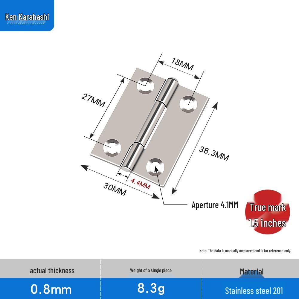 Stainless Steel Door & Window Hinges - Sizes: 1" To 4", Ideal for Picture Frames, Flat Opening, and Small Applications.