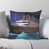 Titanic Ocean Liner Square Pillowcase Polyester Linen Velvet Pattern Zip Decor Pillow Case Sofa Cushion Case