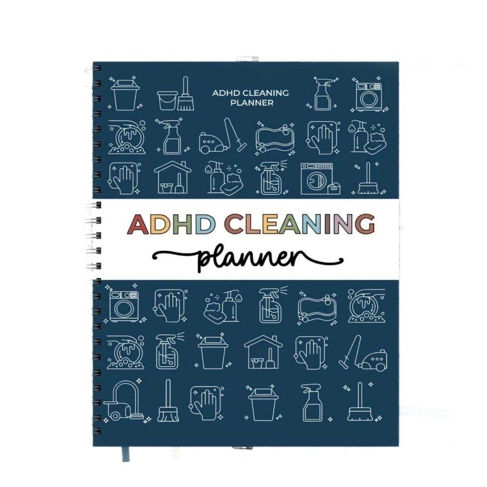 Daily Weekly Monthly ADHD Cleaning Planner Household Cleaning Stress-Free Housework Cleaning Schedule Checklist Organizer