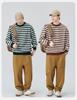 Shanggu Men's Autumn Anti-Pilling Striped Sweater | Round Neck Loose Knitwear