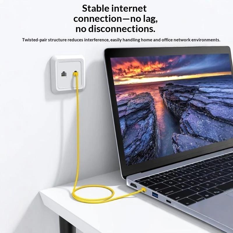 0.2m Slim RJ45 Ethernet Cable 10Gbps 550MHz High Speed Network Cord for Switch TV Box Portable Router Use