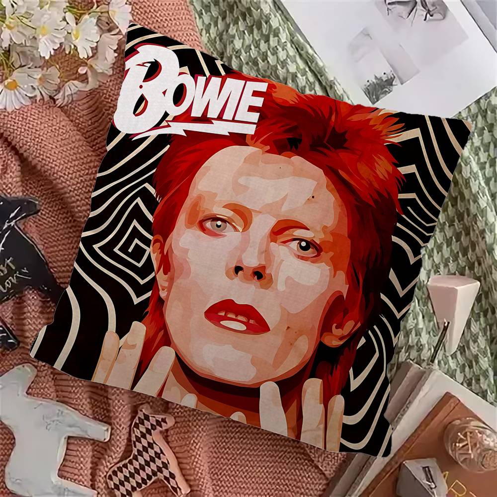 Rock Singer DDavid BBowie Pillow Covers Cartoon Sofa Decorative Home Doublesided Printing Short Plush Cute Cushion Cover