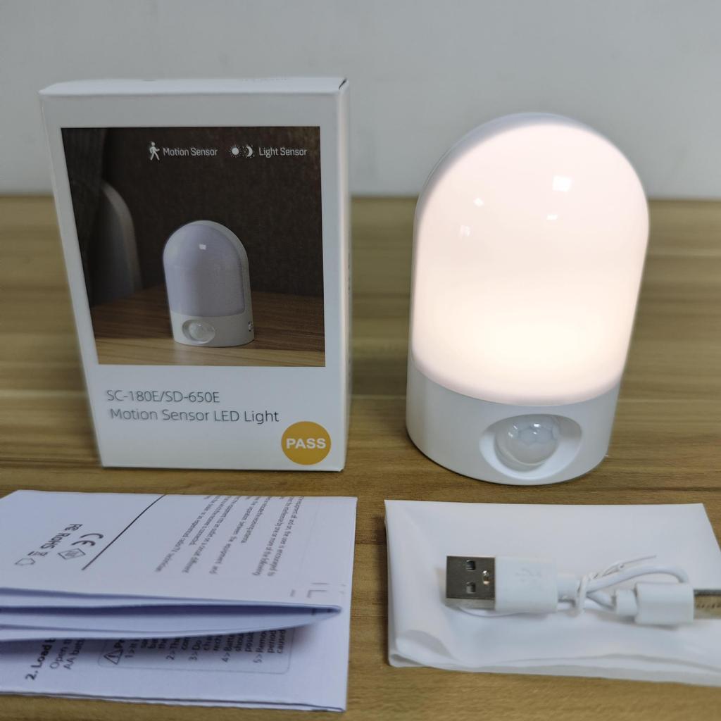 Wireless Smart LED Night Light with Motion Sensor & Battery Power for Hallway & Bedside