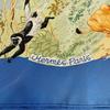 Hermes African Animal Pattern Silk Calle 90 Scarf Blue Silk Used