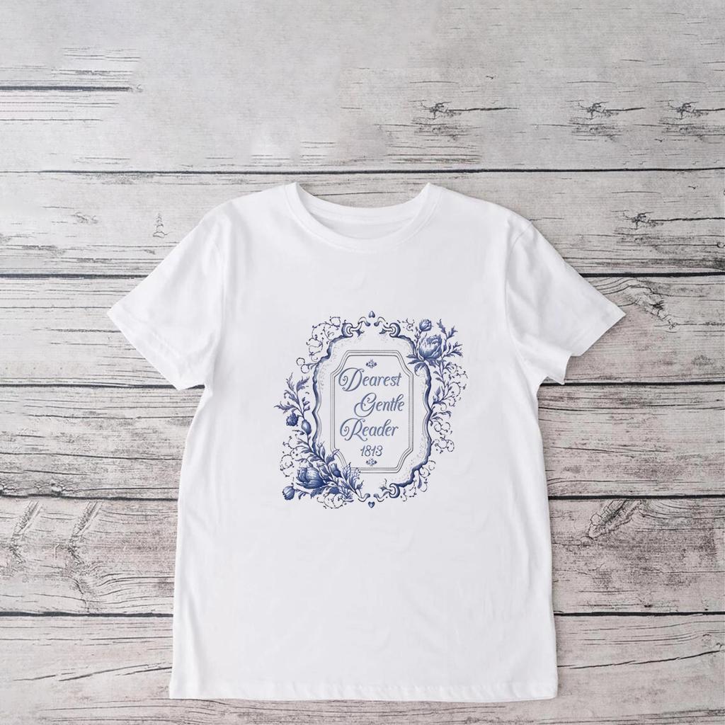 Dearest Gentle Reader Shirt Regency England Ton Society Papers Historical Romance Fan Drama Romance Reader Gift Bookclub Gift