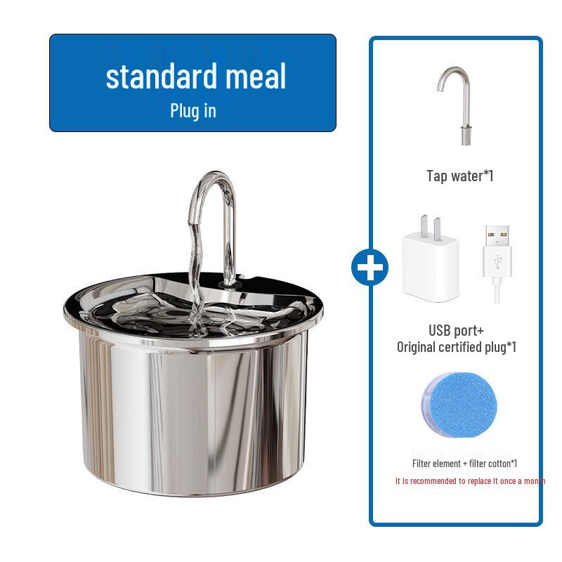 Smart Stainless Steel Automatic Cat Water Fountain with Sensor