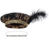 Men's Medieval Dodo Feather Muffin Top Hat - High-End Court Costume Headwear