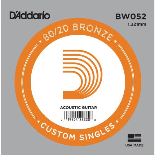

D Addario 80/20 Bronze .052 Acoustic Guitar Strings, 10-Pack