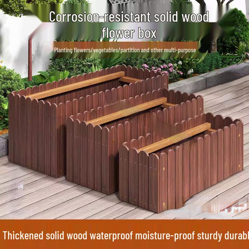 Manyuanhong Outdoor Anti-Corrosion Wooden Planter