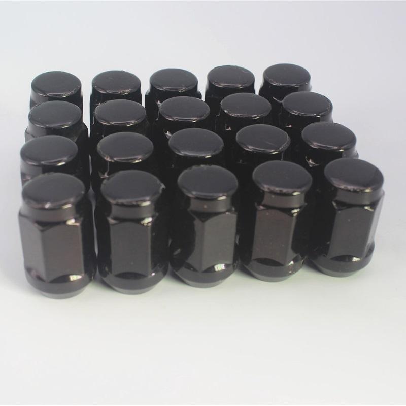 20 SZTUK 12x1.25 Nakrętek Kół Do Kół Żołędziowych | Zamknięty Końcowy Wypukły | 19mm 3/4" Sześciokąt