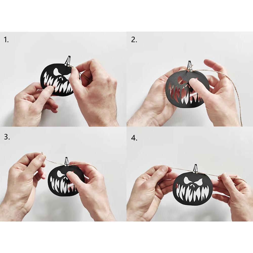 Spooky Halloween Pumpkin Garland Banner Halloween Party Fireplace Mantle Wall Backdrop Home Decor Birthday Autumn Decor Supplies