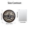Metal Wall Sign That I Fix Stuff And I Know Things Round Decorative Plaque for Garage Workshop Home Office Wall Art