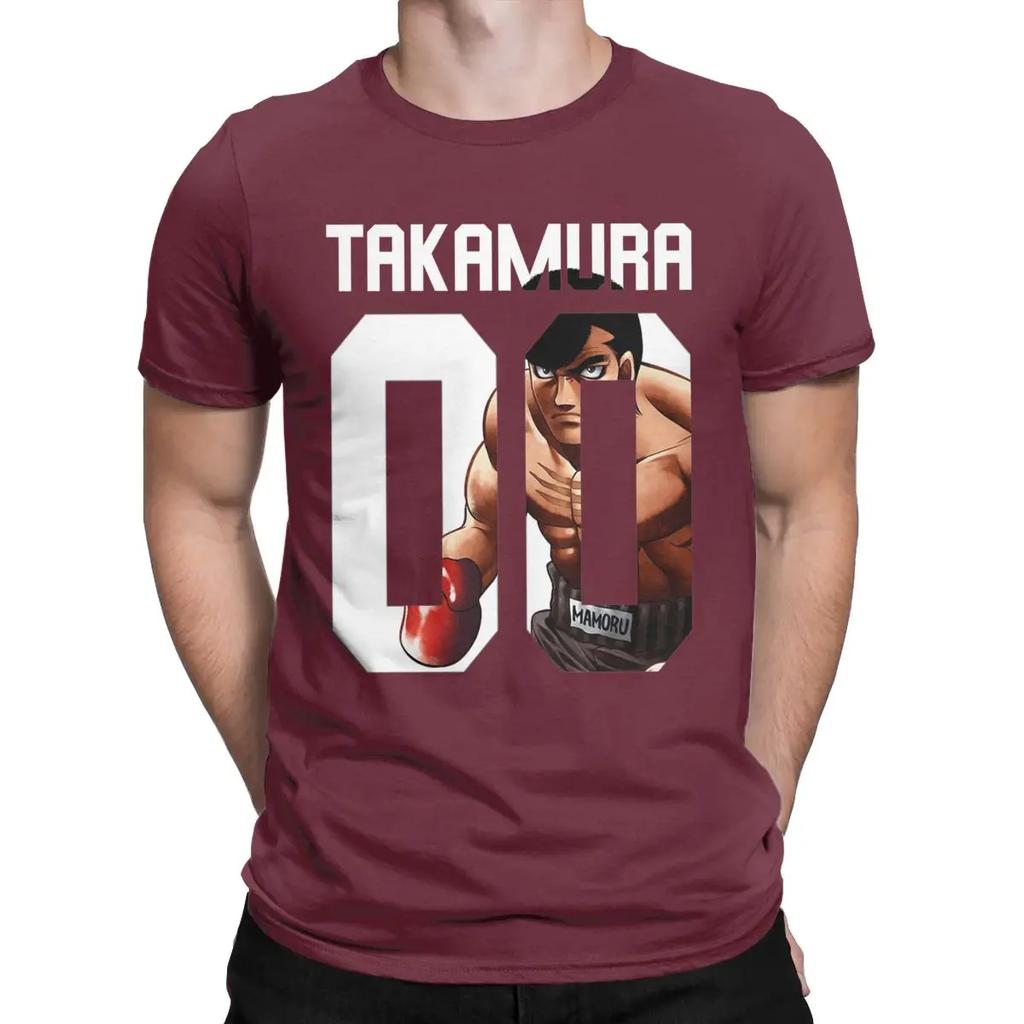 Takamura Hajime No Ippo T-Shirt Men Boxing Funny Pure Cotton Tees Crew Neck Short Sleeve T Shirt New Arrival Clothing