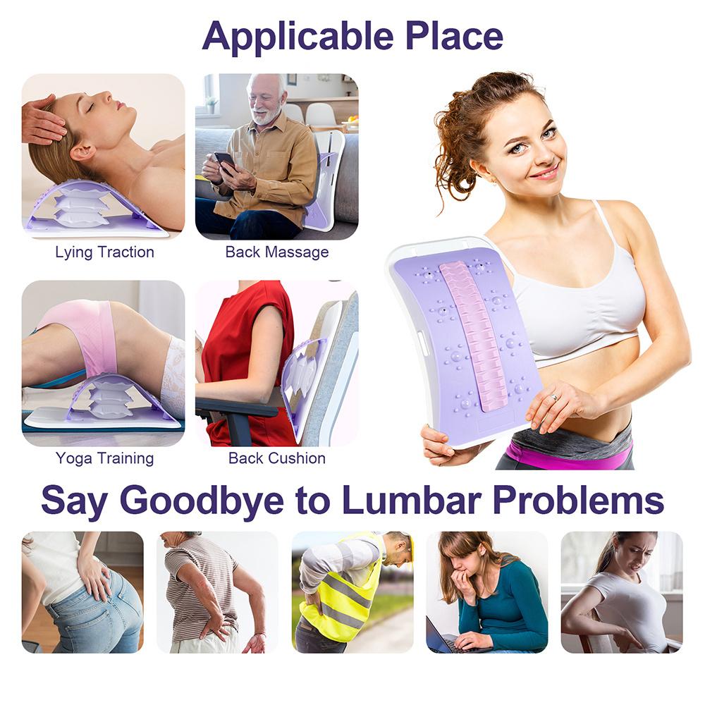 Back Stretcher Height Adjustable Airbag Lumbar Support Traction Device Waist Stretching Massager Waist Lifting Pilates Board