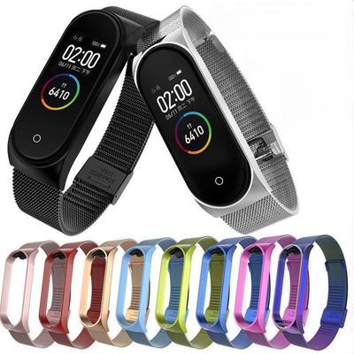 Xiaomi Mi Band 3/4 Metallarmband: Milanaise-Edelstahlarmband mit Schnallenersatz