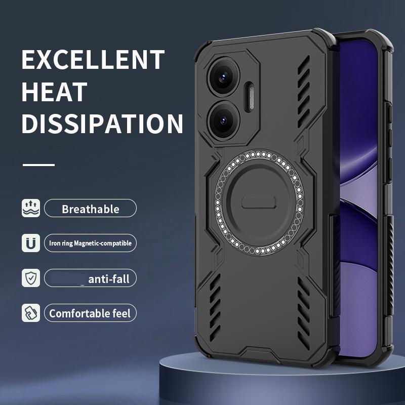 Funda Robusta con Disipación de Calor de PC+TPU para Xiaomi POCO X8 Pro Max X7 F8 Ultra F7 M8 M7 Pro Magnética a Prueba de Golpes Cubierta Protectora