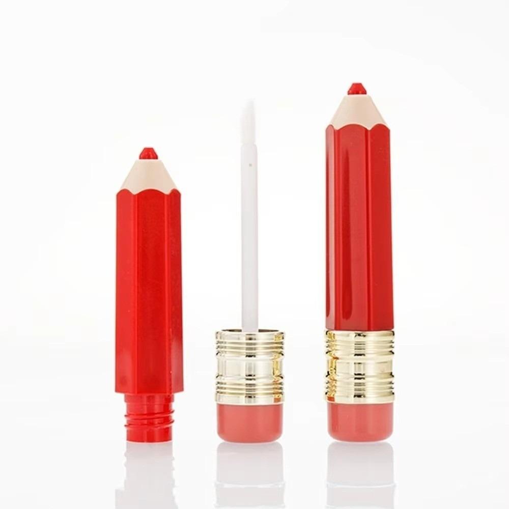 

Transparent Refillable Bottles Pencil Shape Lip Gloss Tube New DIY Lipgloss Tube for Travel 1pc червоний