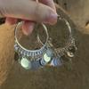 Exaggerated Design Multi-layer Metal Disc Fringed Earrings Earrings Temperament Cold Wind Earrings