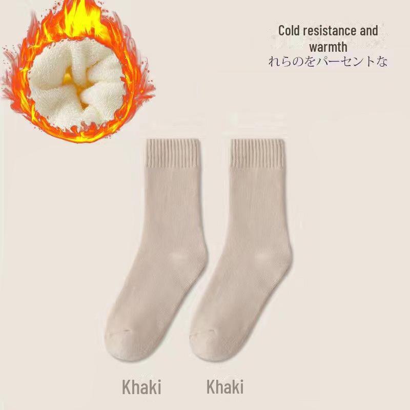 Women's Velvet Thick Winter Socks - Mid-Tube Warm Terry Floor Socks