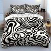Abstract Black White Pattern Decor Multiple Sizes Kid'S And Adults' Bedroom Exquisite 3Pc Bedding Set, Gift