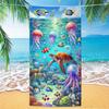 Geometrischer Meeresschildkröten-Print Strandtuch Galaxie-Design Handtuch für Damen und Herren Ideal für Sommer-Strandausflüge Outdoor-Aktivitäten