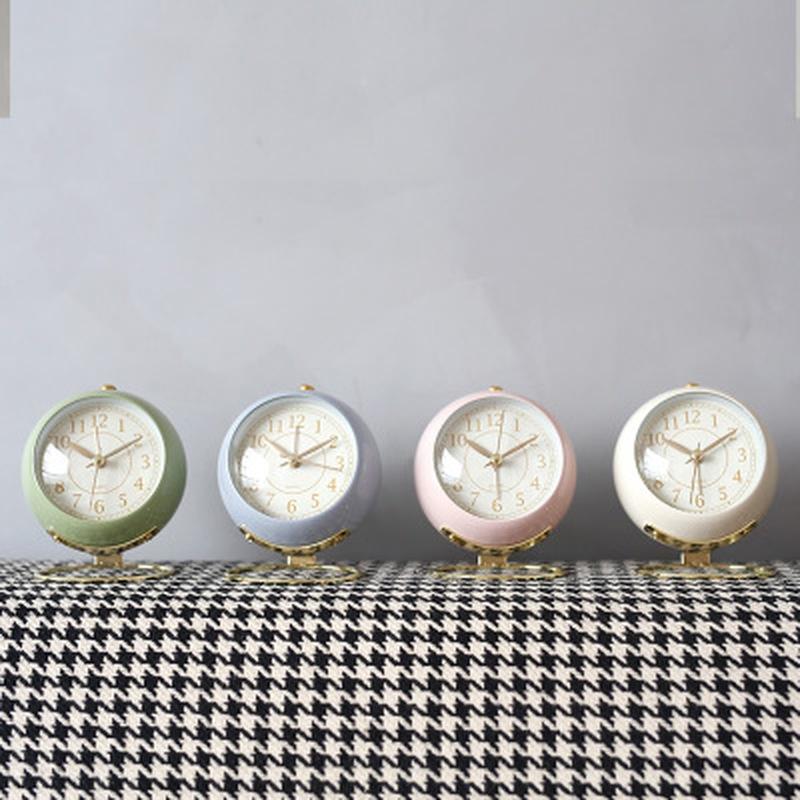 Nordic Office Desktop Small Alarm Clock Student Bedroom Bedside Mute Digital Personality Simple Tabl