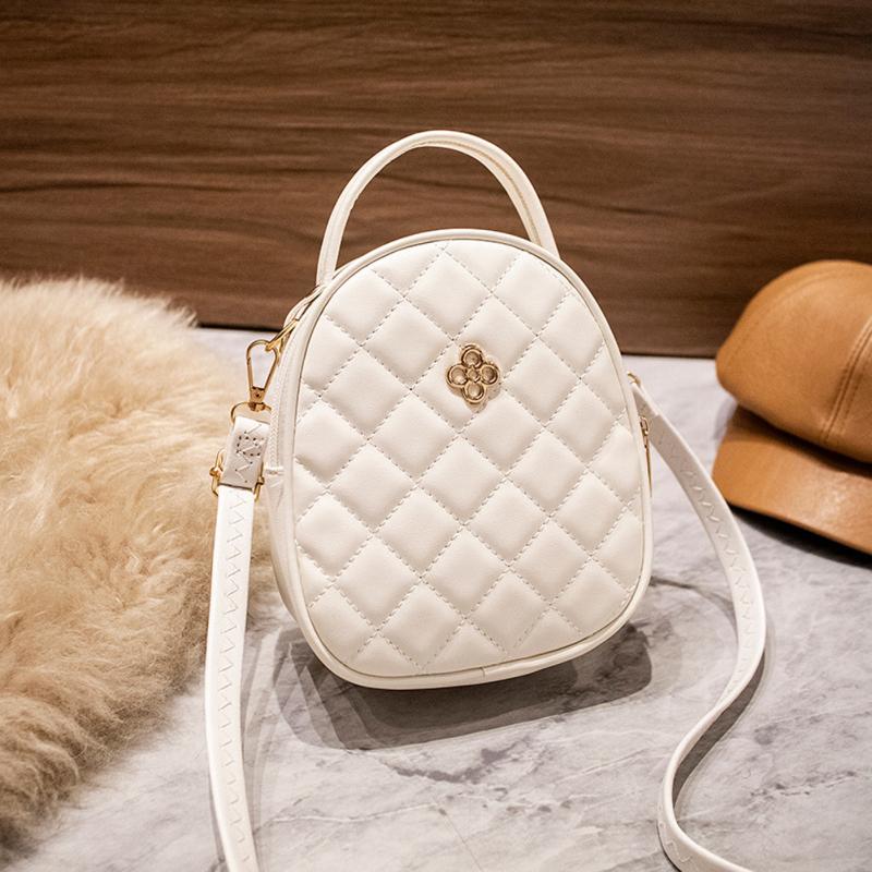 Женская мини-сумка через плечо из искусственной кожи с ремешком-цепочкой в ​​форме ракушки белый