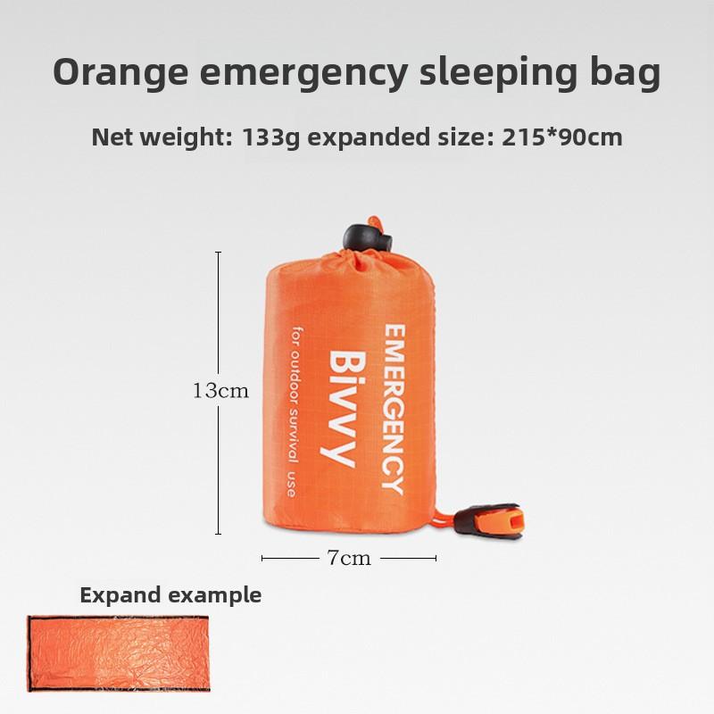 Portable Waterproof Emergency Survival Sleeping Bag Hiking Camping Gear Thermal Bivy Sack First Aid Rescue Kit