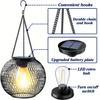 2 Stück Solarlaternen, wasserdicht, aus Metall, zum Aufhängen, für Garten, Terrasse, Weg, Veranda, Zaun, Weihnachten