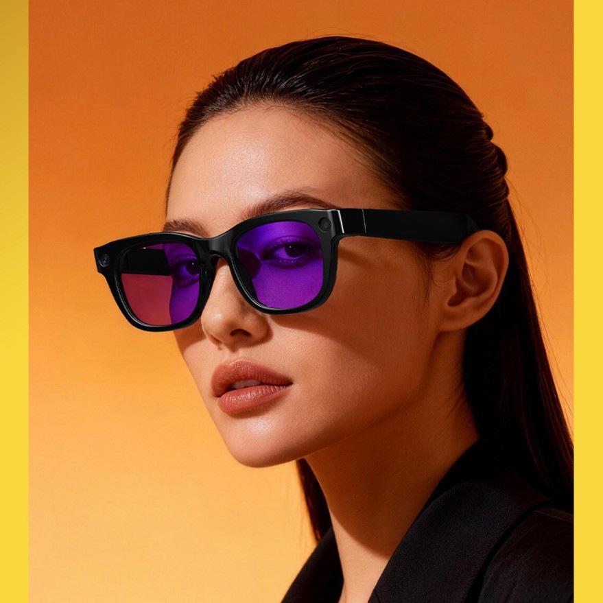 New E06 Smart Photo Glasses: AI Translation, 800W Pixel, Dual Mic Noise Reduction, Anti-Shake.