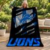 Detroit Lions blanket Flannel Blanket Soft Cozy Plush Throw for Sofa Bed Lightweight Home Decoration Gifts for Christmas various holidays