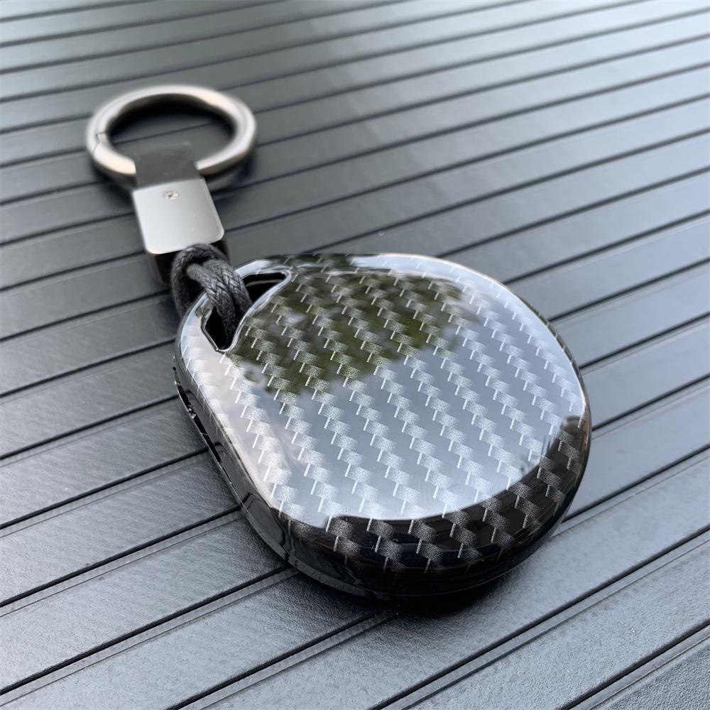 Carbon Fiber Painting Remote Key Shell Case Cover Fob Holder+Keychain For Harley X48 883 1200 Street Glide