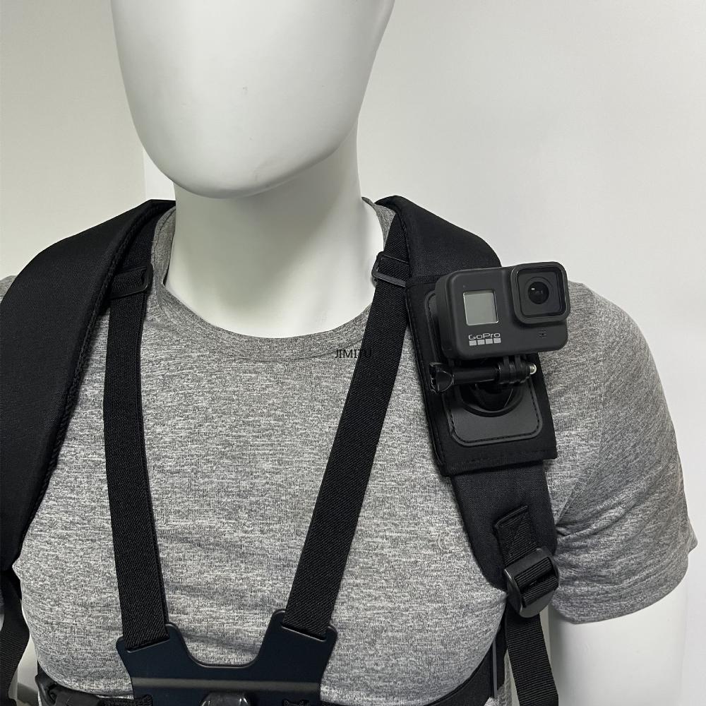 Backpack Shoulder Strap 360° Rotate Buckle Quick Release Mount for GoPro Hero 10 9 8 7 6 5 Dji Action 2 Action Camera Accessory