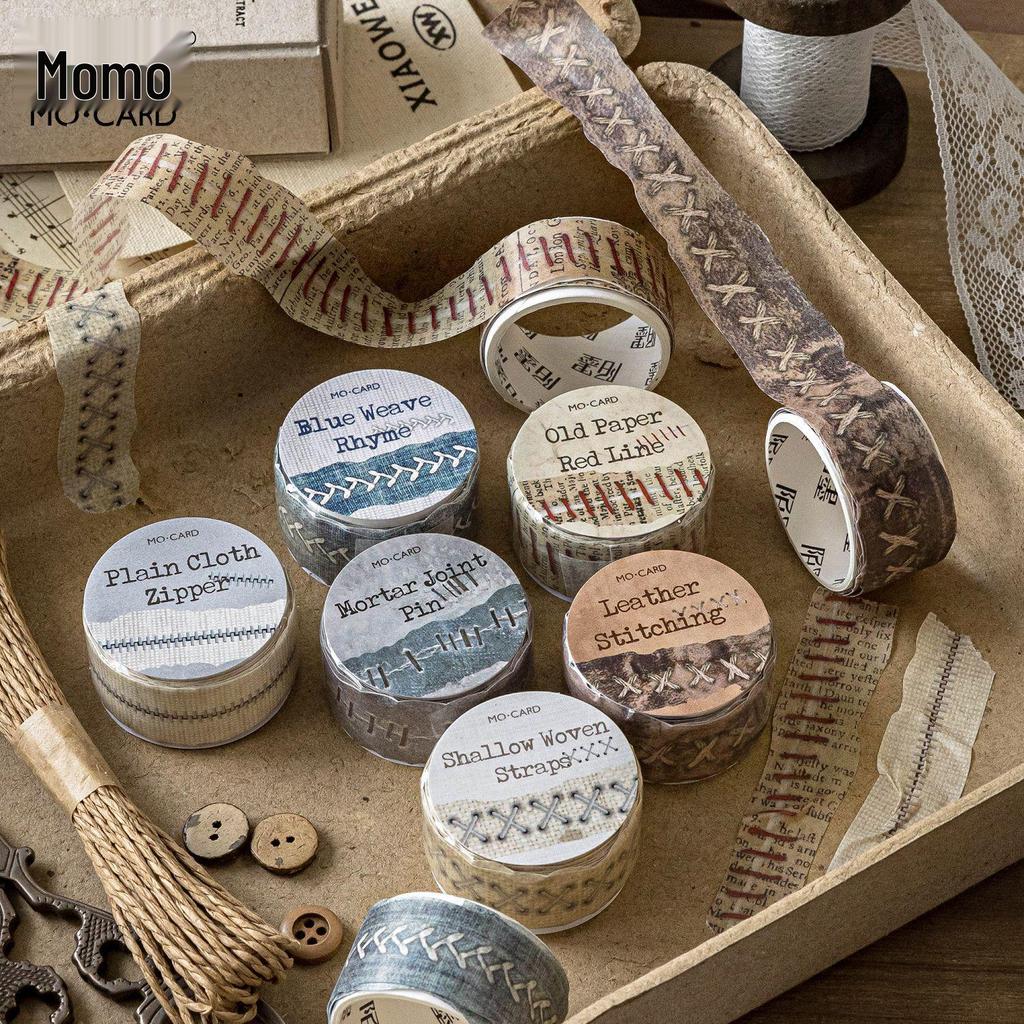 Mò Mò Irregular Shape Retro Sewing Washi Tape - 6 Styles
