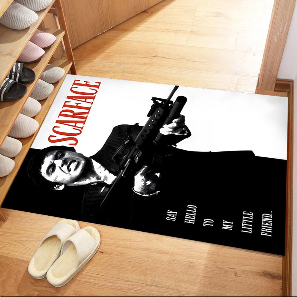 Scarface Square Rugs Are a Great Choice for Living Rooms, Bedrooms, Home Décor, and As Gifts.