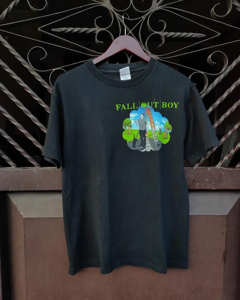 2000 Fall Out Boy Black Clouds & Underdogs Tour Vintage T-Shirt Reprint