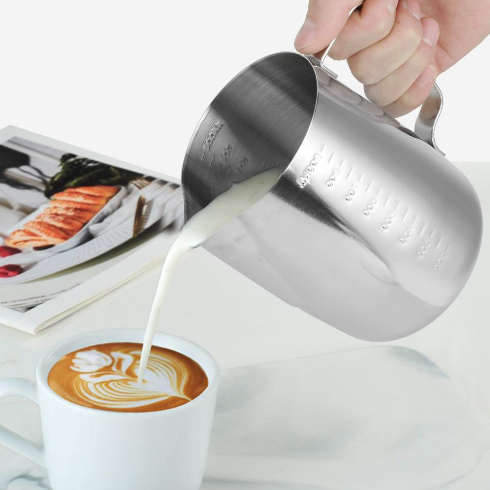 304 Stainless Steel Coffee Latte Cup Stainless Steel Frothing Cup  Cappuccino Making