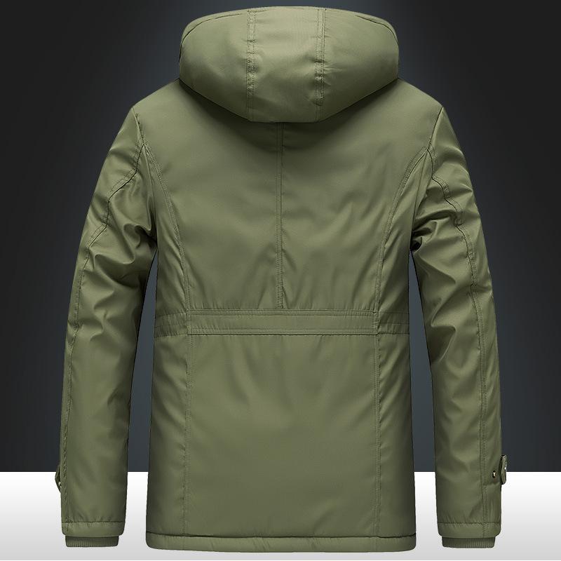 Coat Men's Winter New Loose Padded Coat Men's Medium Long Padded Coat Plus Cashmere Padded Jacket Padded Coat