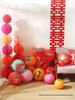 Red Xi Character Lantern Wedding Room Decoration Set: Bride Photo Props & Chandelier