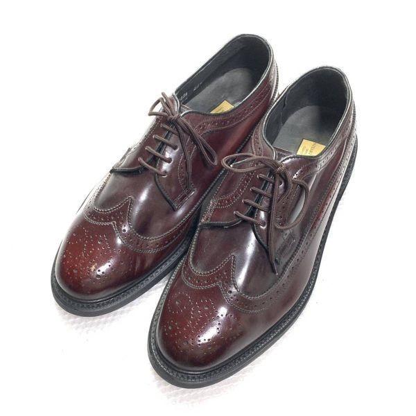 

Vintage Wingtip Business Shoes Red Brown 9EE 26.5-27.0(USED)