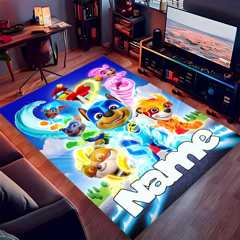Custom personalization Paw Patrol Print Area Rug - Soft, Washable Non-Slip Indoor Mat,Living Room,Home&Office Decorative Rug