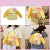 Ears Bowknot Rabbit Itabag Plush Backpack Cartoon Yellow Schoolbag Gift Kids