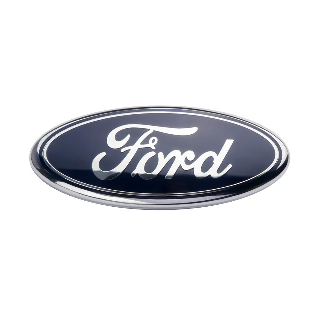 QZKW1 Replace Type Car Rear Trunk Badges Lid Emblem Front Rear Logo For Ford Fiesta Mondeo Fusion Explorer Escape Shelby Edge Kuga