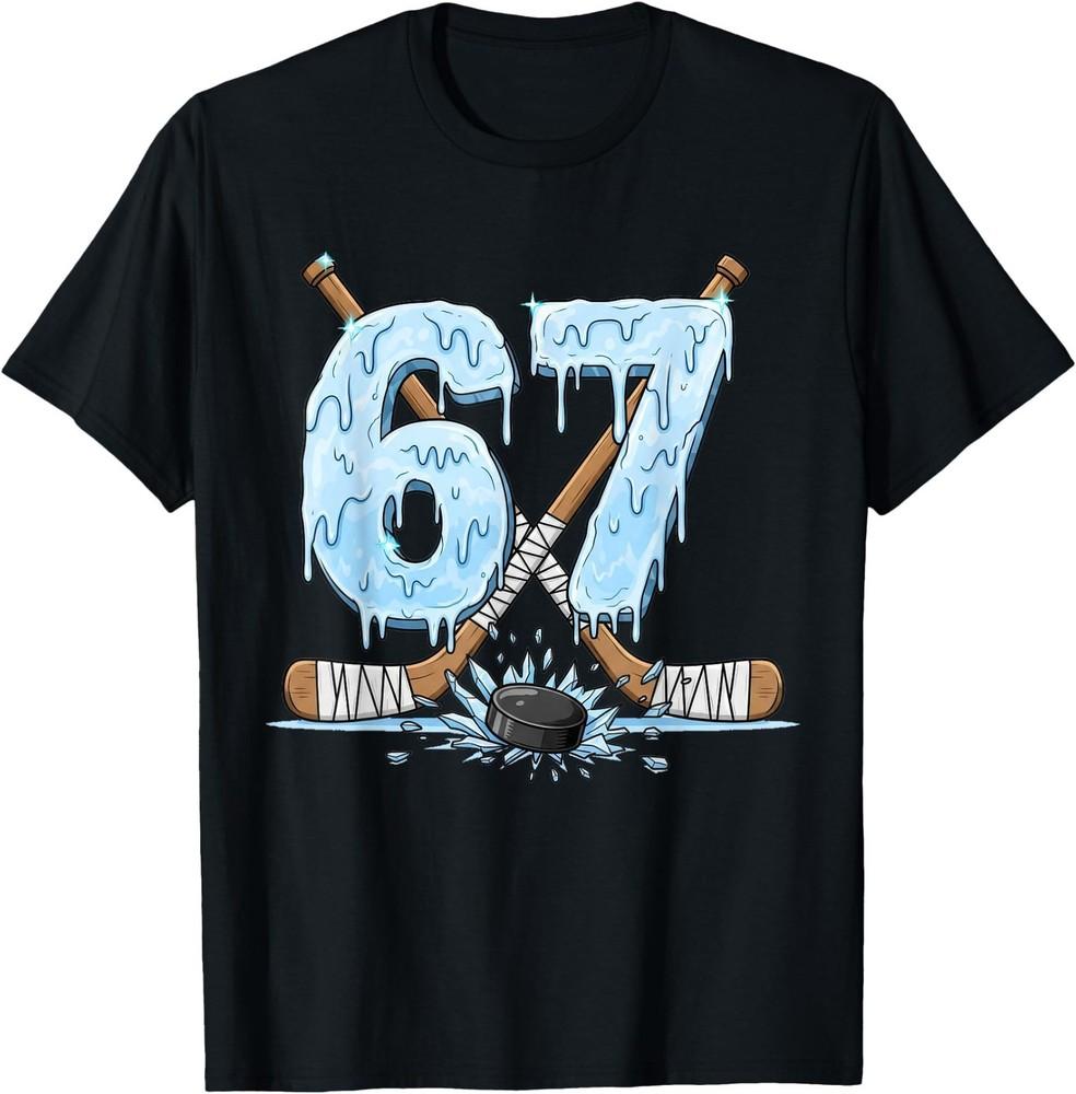 Iced 67 Hockey Puck Sticks Vintage Graphic T-shirt