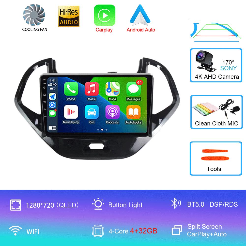 Android 14 For Ford FIGO 2015 2016 2017 2018 Car Radio Multimedia Video Player Navigation GPS 5G WIFI Carplay Auto 360 Camera