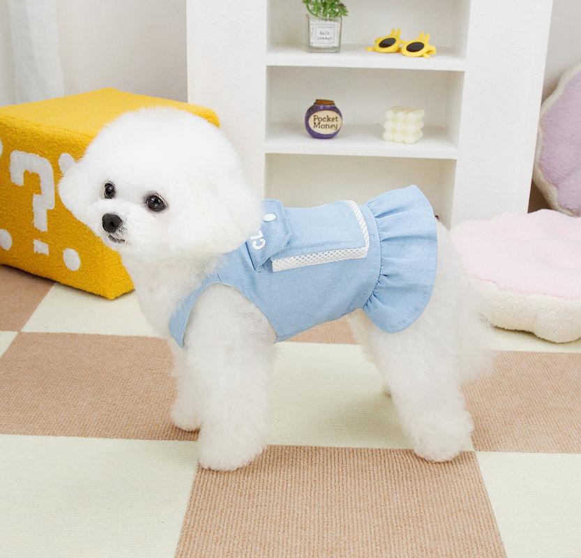 

Трансграничная одежда для домашних животных весна/лето: Платье принцессы Тедди и комбинезон для маленькой собачки M