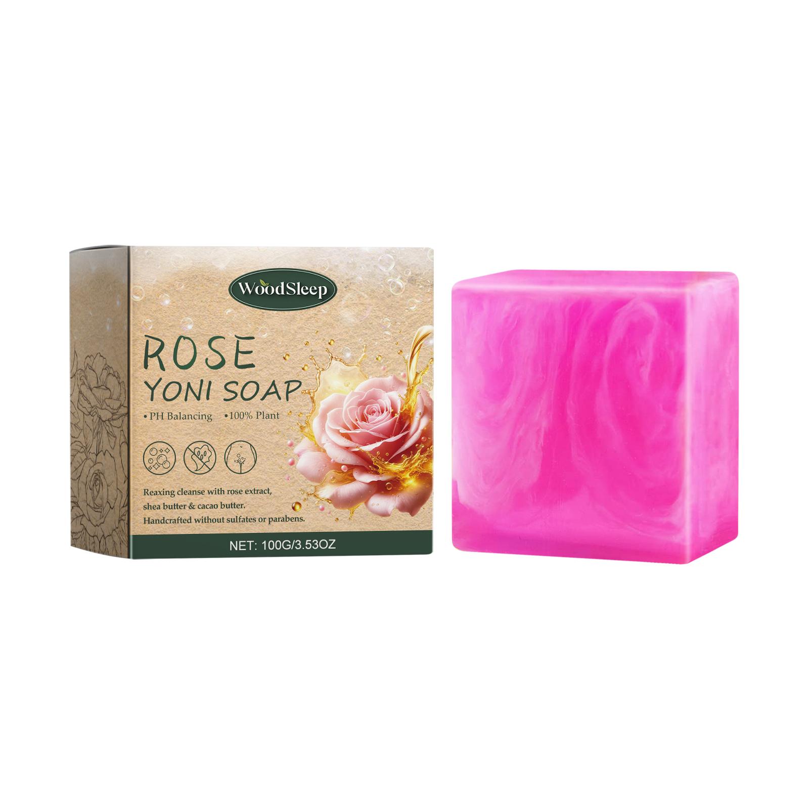 

Natural rose-scented soap for women, gently cleanses and deeply moisturizes delicate skin.